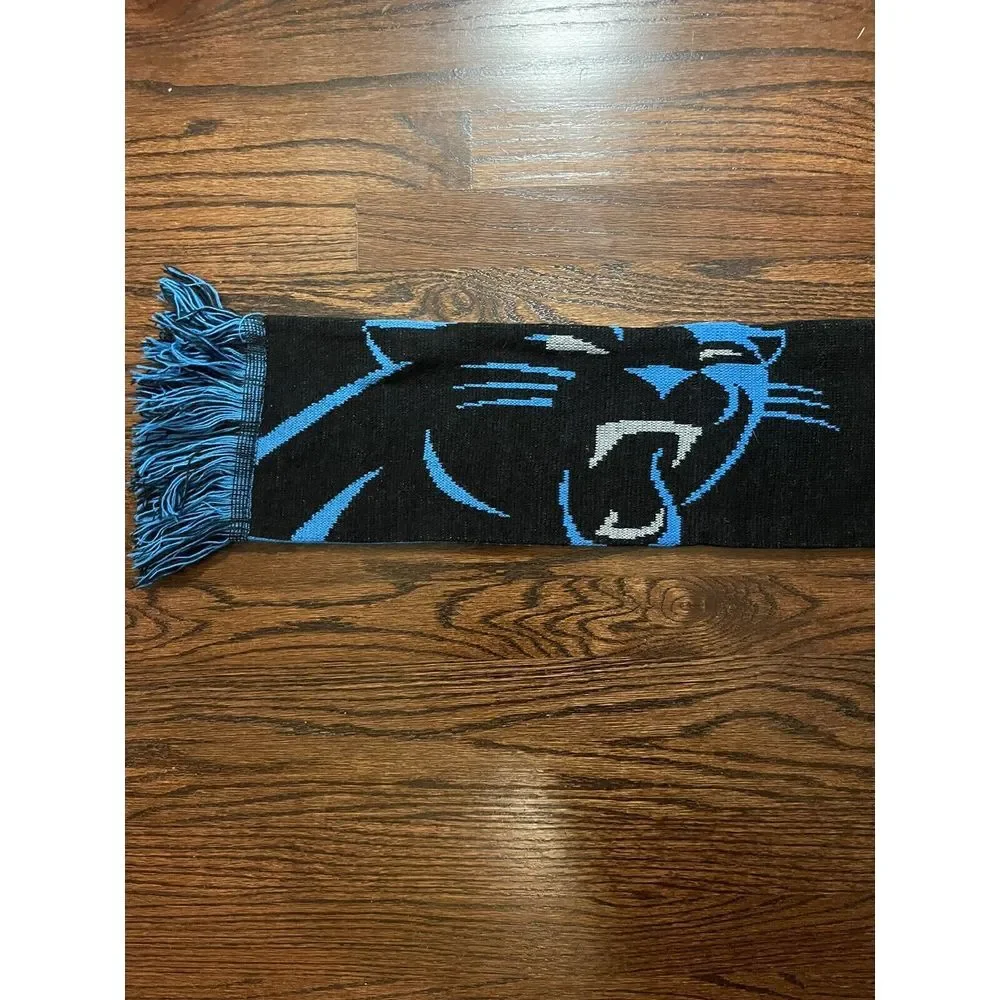 Carolina Panthers NFL‎ Scarf Double Sided Logo Forever Collectibles Black Blue